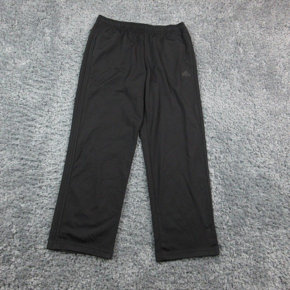 Adidas Pants Mens XL Black 3-Stripes Open Hem Tricot Track Regular Fit 34x31 NWT - Picture 1 of 16